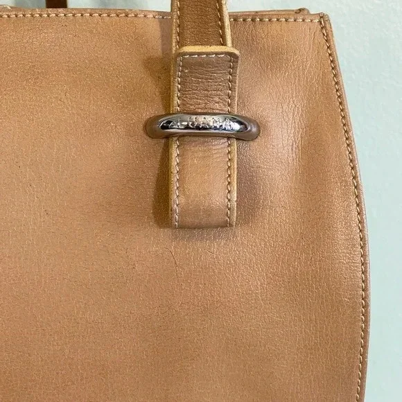 Vintage Luana Women's Brown Crossbody Leather Shoulder Tote Bag Made in Italy - Picture 10 of 16